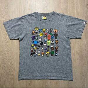 Vintage Baby Milo Friends Gray Short Sleeve T-Shirt Mens Medium Y2K Rare Japan